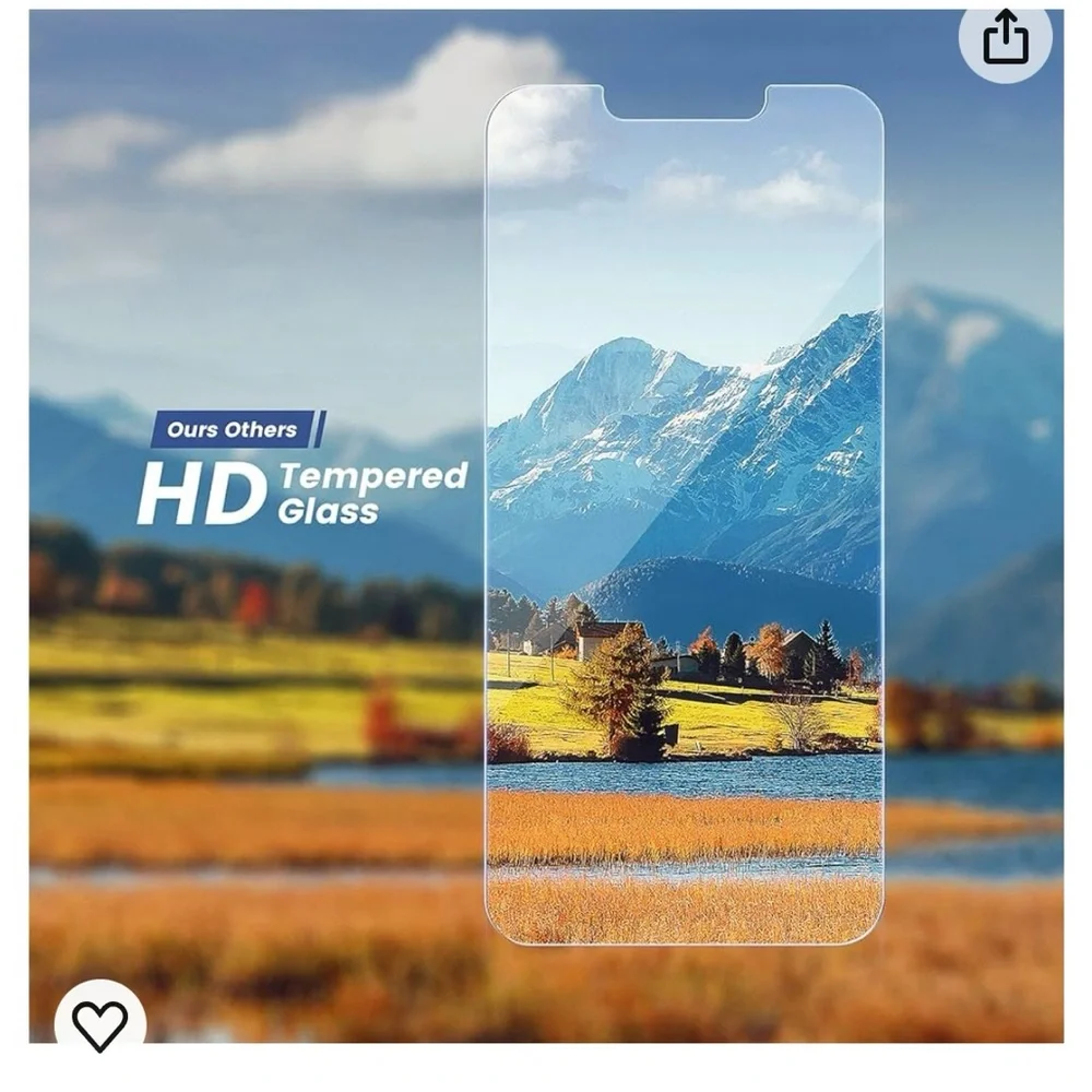 iPhone 13 screen protector 2 pack -tempered glass